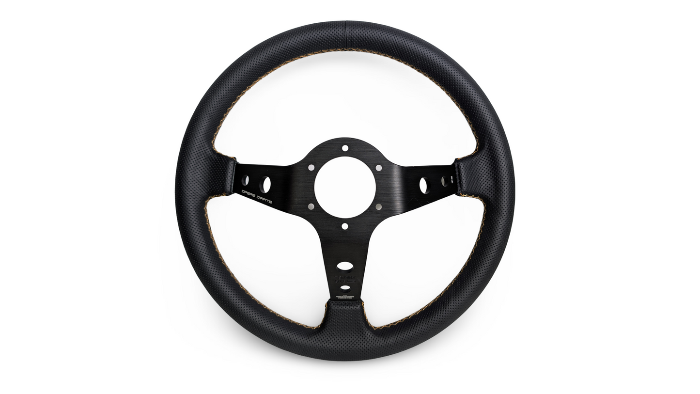 S1H - 350mm + 100mm - Steering Wheel - Gold Stitch (Micro)