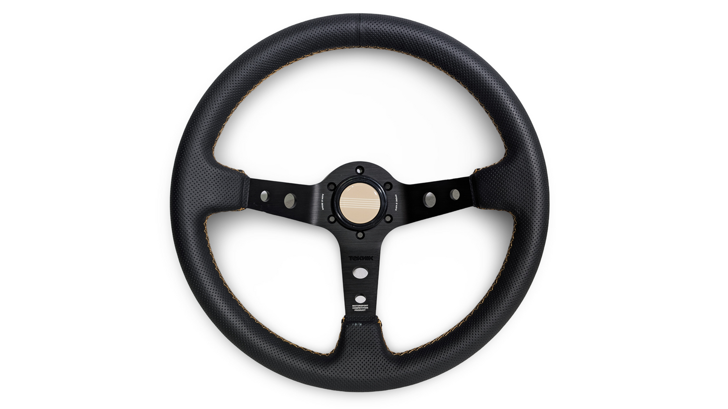 S1H - 350mm + 100mm - Steering Wheel - Gold Stitch (Micro)