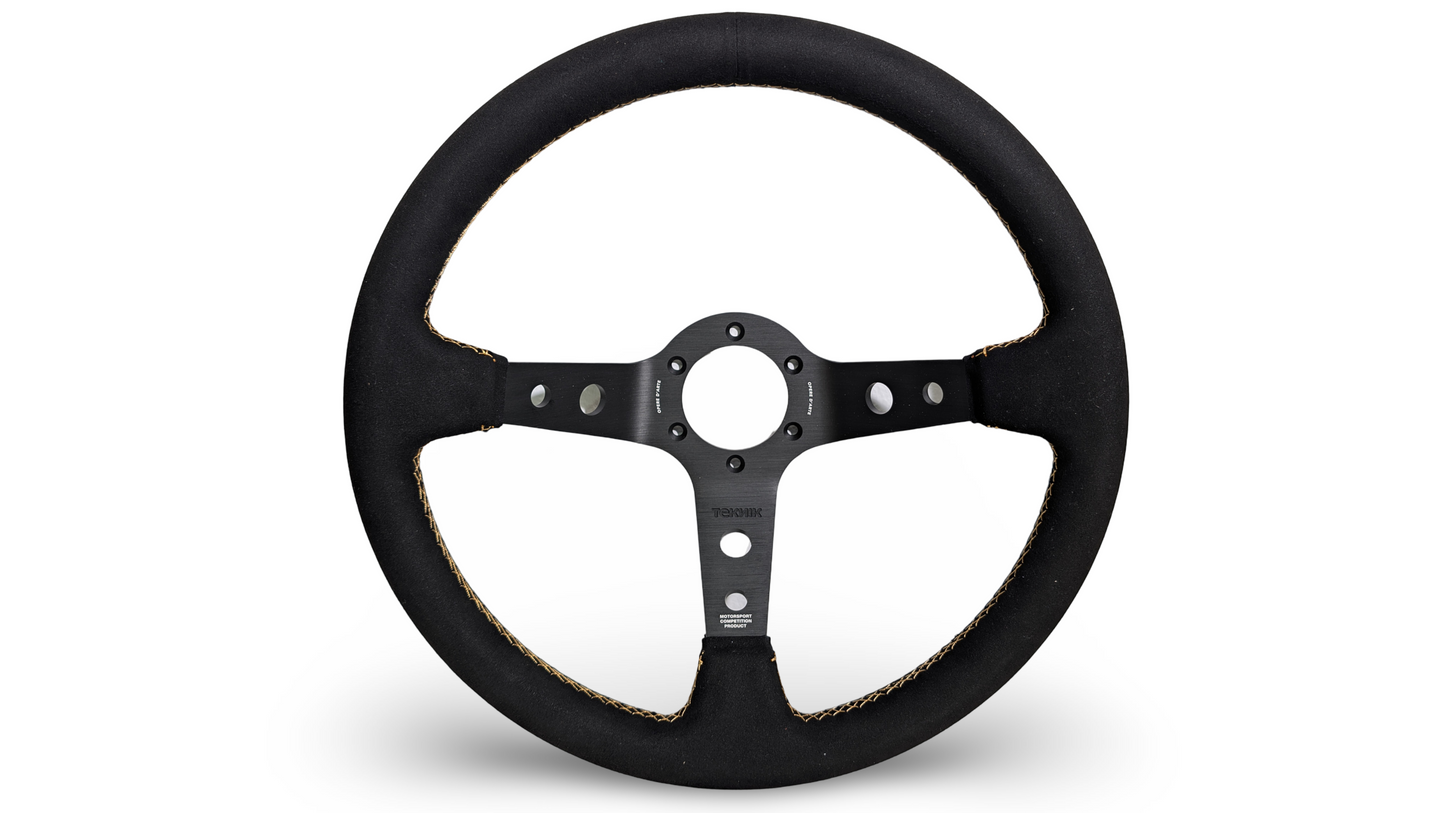 S1H - 350mm + 100mm - Steering Wheel - Gold Stitch (Micro)