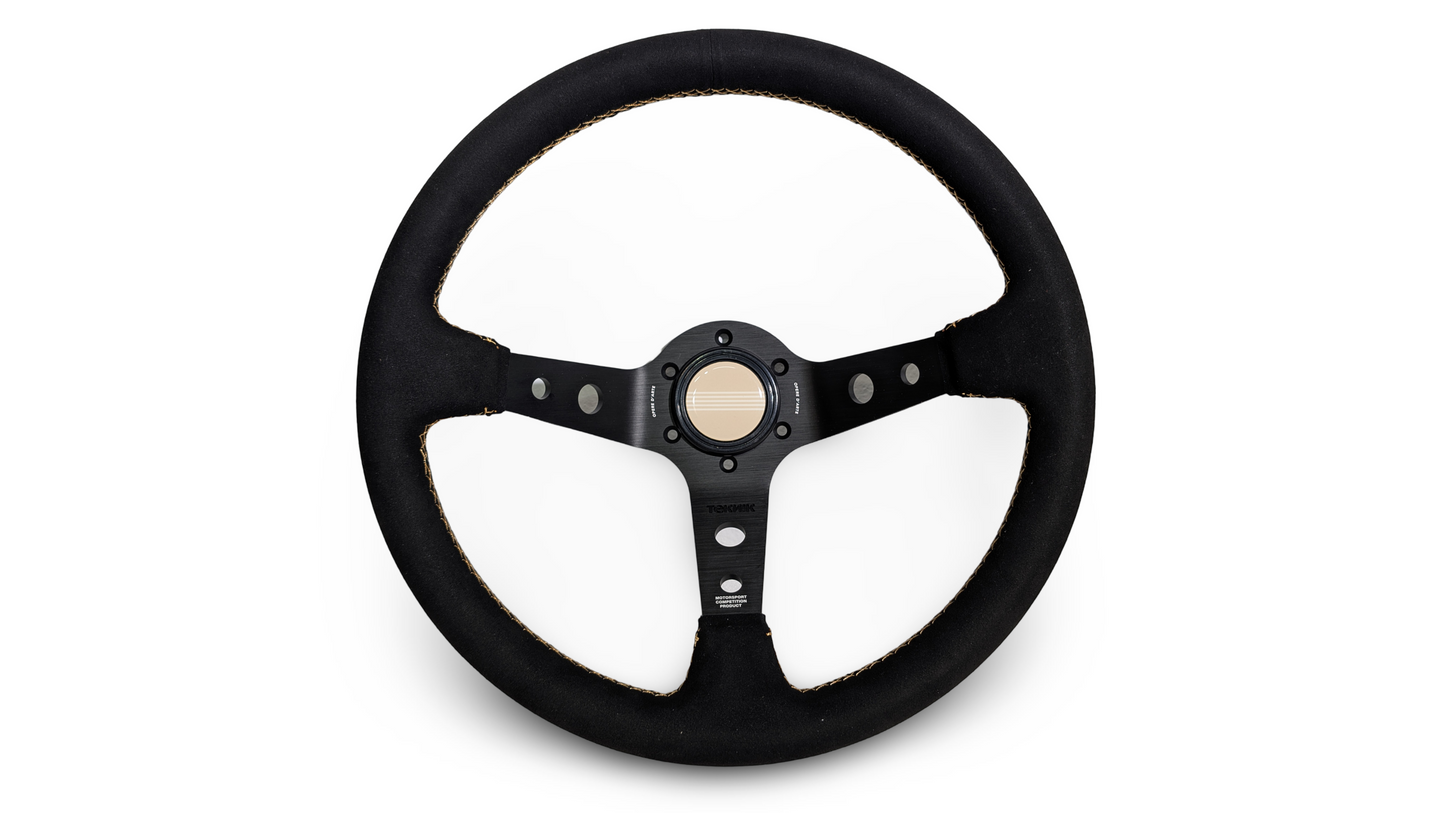 S1H - 350mm + 100mm - Steering Wheel - Gold Stitch (Micro)