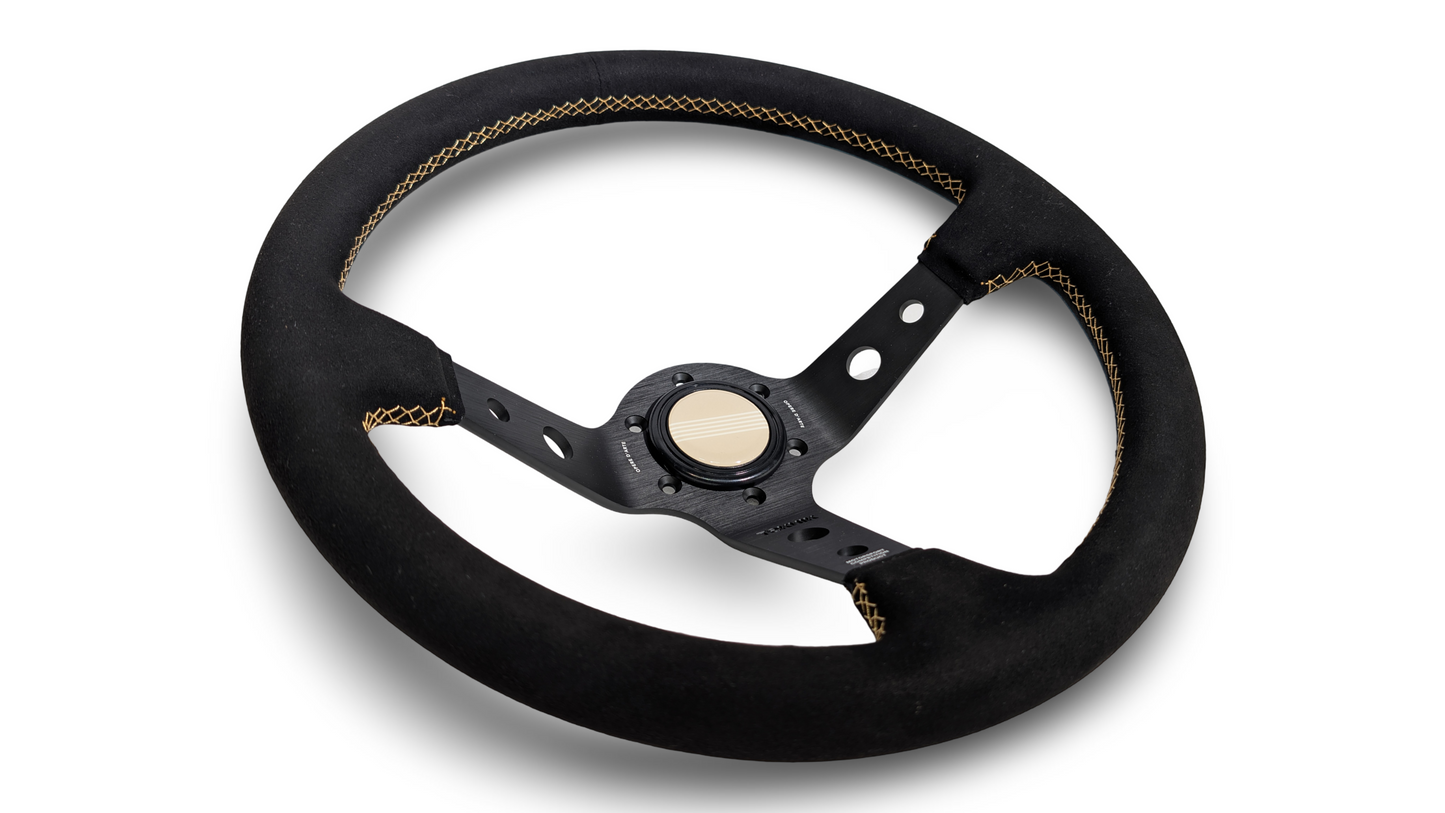 S1H - 350mm + 100mm - Steering Wheel - Gold Stitch (Micro)