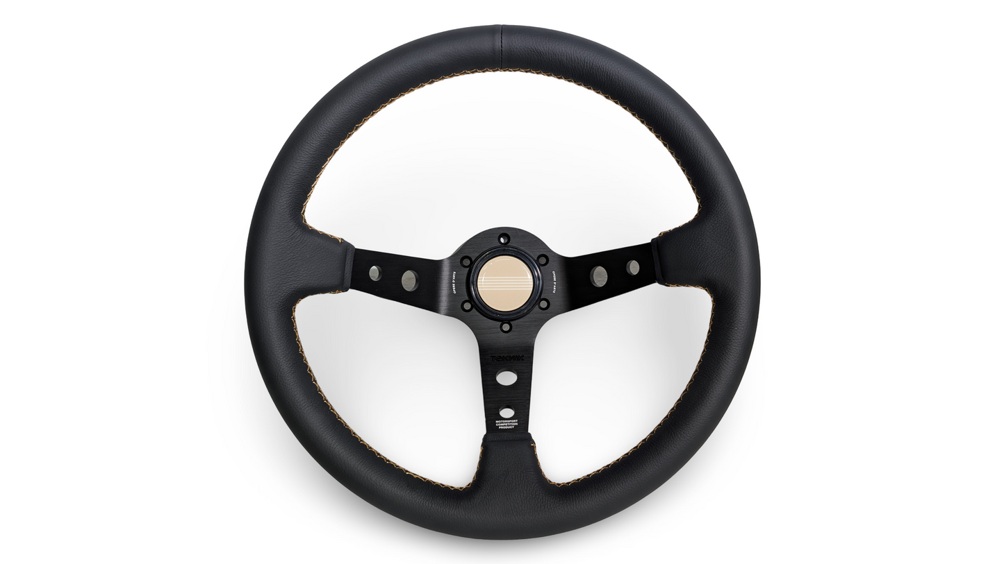 S1H - 350mm + 100mm - Steering Wheel - Gold Stitch (Micro)