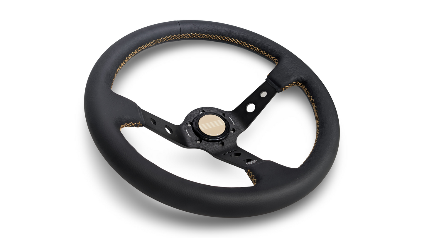 S1H - 350mm + 100mm - Steering Wheel - Gold Stitch (Micro)