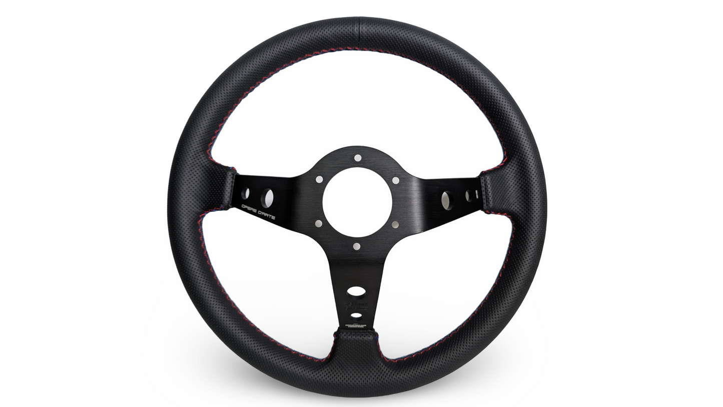 S1H - 350mm + 100mm - Steering Wheel - Tri-Color Stitch (Micro)