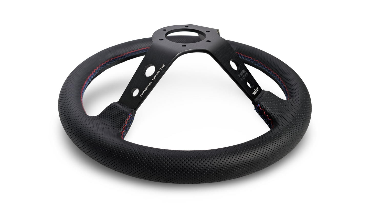 S1H - 350mm + 100mm - Steering Wheel - Tri-Color Stitch (Micro)