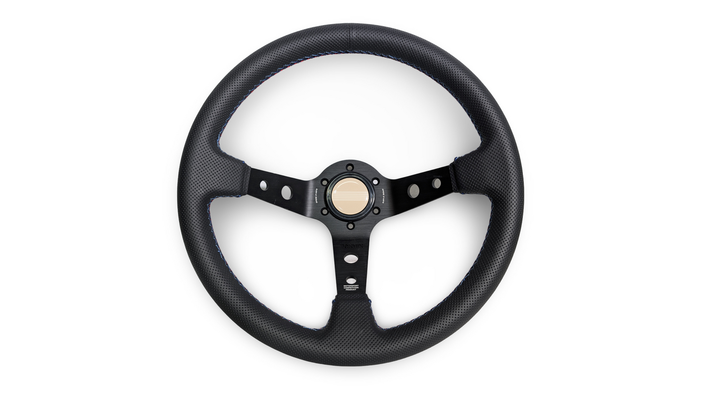 S1H - 350mm + 100mm - Steering Wheel - Tri-Color Stitch (Micro)