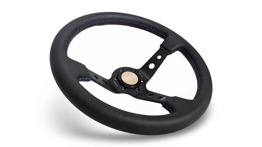 S1H - 350mm + 100mm - Steering Wheel - Tri-Color Stitch (Micro)